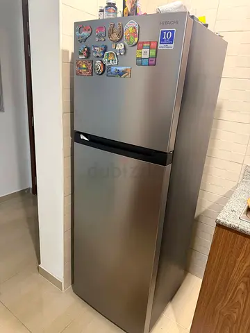 Hitachi 2-door Refrigerator - Good Condition, 10-Year Warranty Sticker