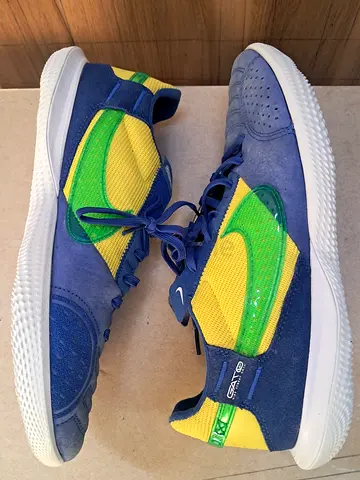 Blue and Yellow Low-top Sneakers, Gently Used