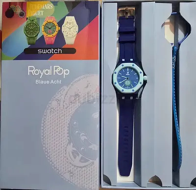 Swatch x Audemars Piguet Royal Pop Blue Acht wristwatch (with box)