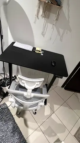 Compact Black Home Office Desk - Good Condition