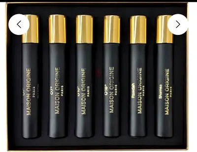 Set of 6 Maison Origine Travel Perfume Roll-Ons (New)