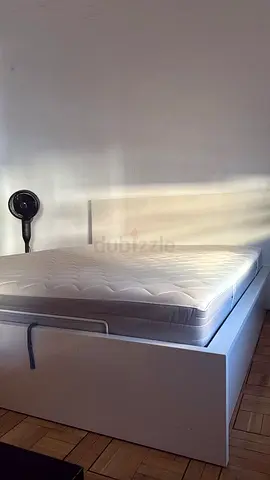 IKEA Queen Ottoman hydraulic bed frame with storage inside full bed with IKEA mattres