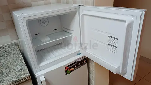 Compact Mini Fridge - 2 Doors, Good Condition