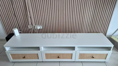 BESTÅ TV bench, white, 180x40x38 cm