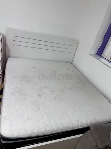 King size Bed with Mattress for sale AED 350