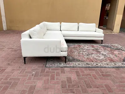 West Elm Corner Sofa Beige