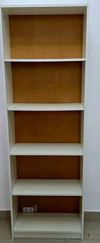 White 5-Shelf Bookcase / Display Unit - Good Condition
