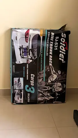 Soldier SJ-531 3-Bike Trunk Mount Rack - Fits Most Vehicles (Used Box Damage)