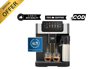 Beko CaffeExperto CEG7304X Bean to Cup Fully Automatic Espresso Machine, Integrated Milk Jug