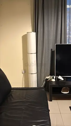 2 Modern White Cylindrical Floor Lamp