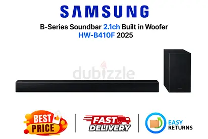 Samsung Soundbar in Dubai - B-Series with Built-in Woofer HW-B410F 2025 - Complete Accessories