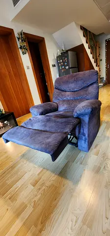 Comfortable Mechanical Recliner Grey-Brown