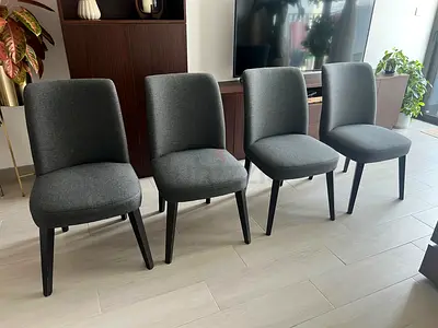 Cushioned & Fabric - Set of 4 Dining Chairs
