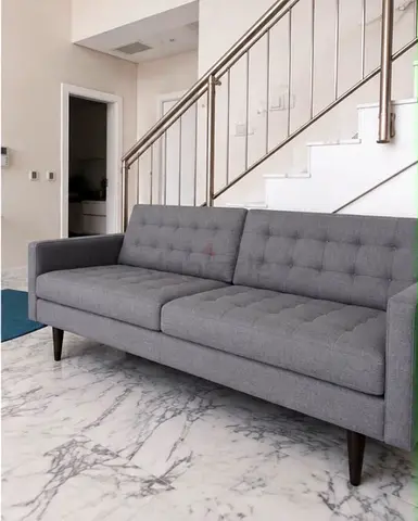 Crate and barrel Modern Grey 3-Seater Sofa - Good condition