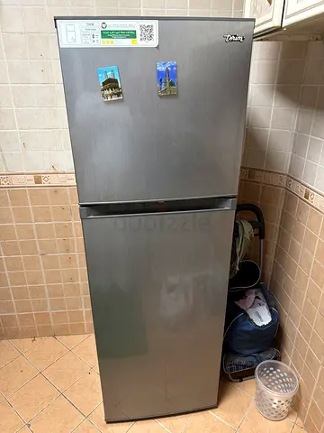 Whirlpool Top Freezer Refrigerator - Stainless Steel, Good Working Condition