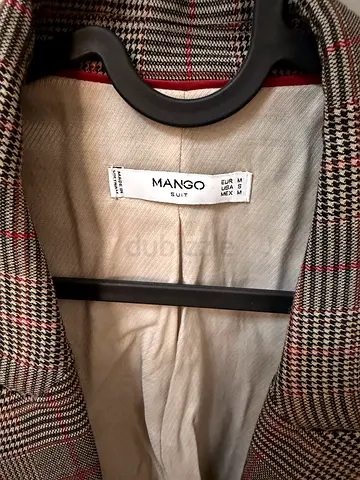 Mango checked blazer jacket - size S
