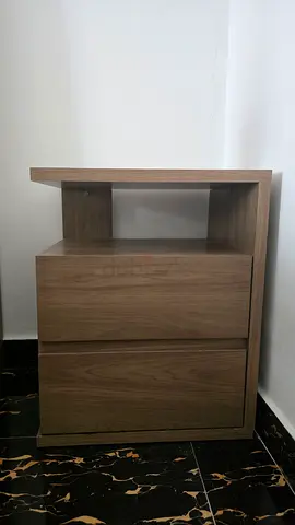Nazario Nightstand / Bedside Table (Grey Oak)