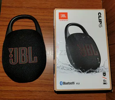 JBL Clip 5 Portable Bluetooth Speaker - Black (With Box)