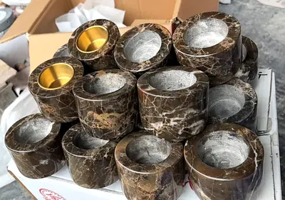 Set of Marble Tea Light / Candle Holders - Lot of 120 مباخر للبيع بسعر الجملة
