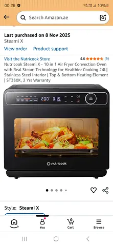 New / Unopened - Nutricook Steami X 10 in 1 Air Fryer Conventional Oven 24L