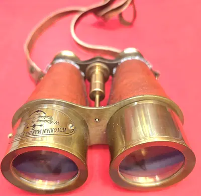 Vintage Victorian-style Brass Opera Glasses / Binoculars with Leather Wrap
