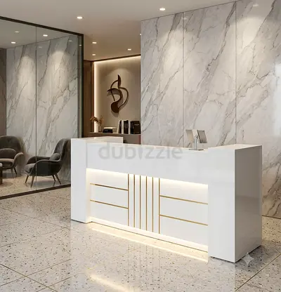 Luxury Design 2 Seater Reception Counter New For Sale