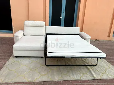 Amazing Condition IKEA Lidhult L Shape Sofa Bed with Storage beige