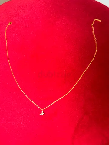 Delicate gold chain necklace - simple everyday pendant chain