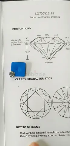 1.02 CT D Color Round Brilliant Lab-Grown Diamond – IGI Certified Excellent Cut