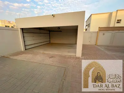 Luxury villa for annual rent in Al Barashi – Sharjah | 5 master bedrooms | 8 bathrooms | 2 living rooms and a majlis | Large kitchen | Covered parking