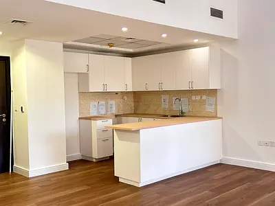 Moving Sales - White modern kitchen cabinets with island – good condition
