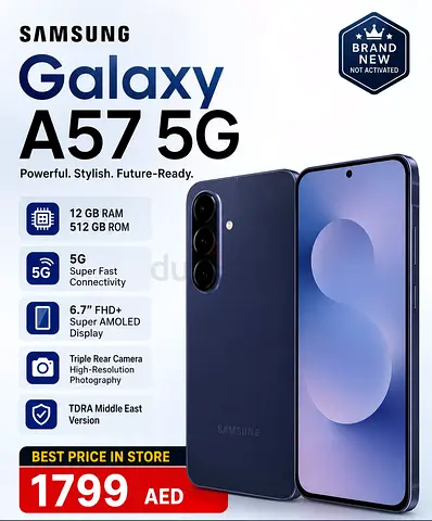 Samsung Galaxy A57 5G - Brand New, 12GB RAM / 512GB ROM (Unactivated)