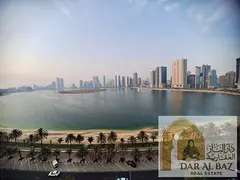 Largest three-bedroom apartment with a living room, maid's room, and storage in Al Mamzar, featuring