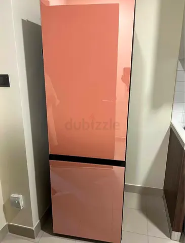 Samsung Bespoke Top Fridge Bottom Freezer with Digital Clock Customizable Design Colour Panels