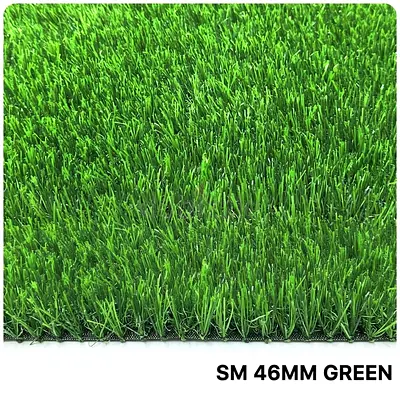 Artificial Grass Turf - 46mm Green (Synthetic Lawn Roll)