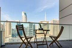 Elegant Furnished 1BR | Burj Khalifa Views & Complimentary Cleaning
