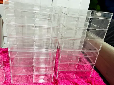 IKEA MOJAN make-up storage with 4 drawers (clear plastic) - like new