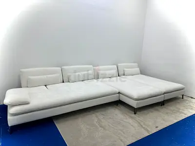 Rochebobois white color lshape sofa