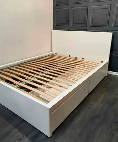 IKEA malam bed with mattress queen size bed