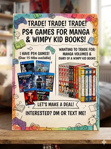 PS4 Games (9titles) — Trading for Manga & Wimpy Kid Books and other ps4 games