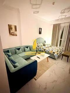 Studio with sea view balcony, Fully furnished new, very elegant furniture, including all bills, with
