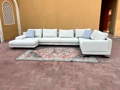 Amazing Condition Eberza Modular Corner U Shape Sofa Beige