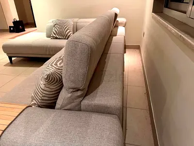 Italian Natuzzi L shape sofa