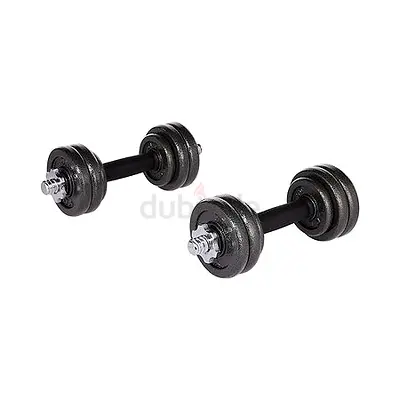York Dark Grey Painted Dumbell Set 15Kg