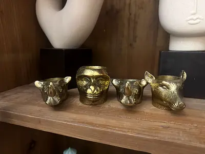 x4 Indigo Living candlelight holders