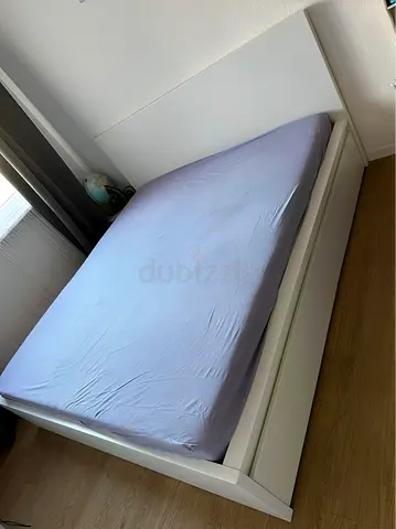 Ikea malm king size bed with storage and mattress like new