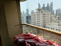 Furnished Room with balcony and with attached bathroom near mashreq and enbd bank qasimia for couple