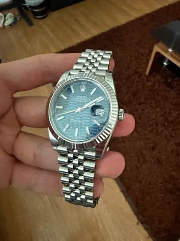 41mm Rolex Blue Motif Datejust Jubilee (SC)