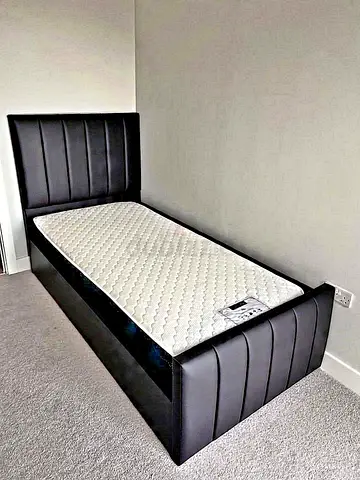 Luxury Fabric Bed Frame With Mattress Stylish Modern Design Headboard