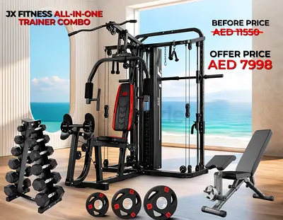JX Fitness All in One Functional Trainer Combo Set